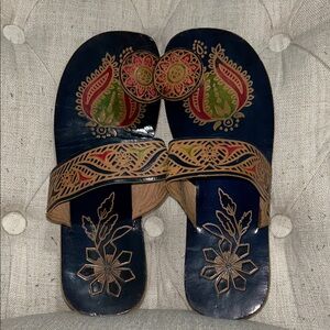 Colorful Floral Sandals Made in India size 7